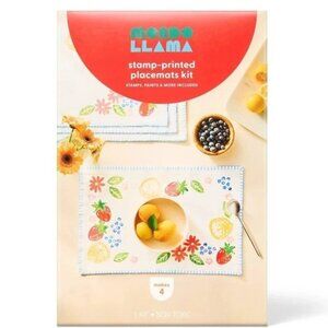 4ct Stamp-Printed Placemats Craft Kit - Mondo Llama New